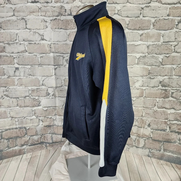 Vintage Wildcats Bum Equipment Zip Front Track Jacket Navy Medium - Picture 8 of 9